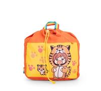 SO KAWAII Online Exclusive - Sacca Coulisse, Spallacci in Tessuto Colorati e Regolabili, Apertura Superiore e Aggancio per Portamonete, Idea Regalo per Bambini e Ragazzi, 33 x 36,5H x 11 cm, Tiggy