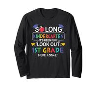 So Long Kindergarten 1st Grade Funny Back To School Maglia a Manica