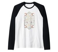 So Mote It Be - Mystic Moon Phases Witchy Citazione Maglia con Maniche Raglan