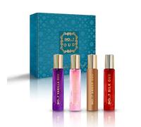SO...? Oud Premium Womens Perfume Gift Set, vaniglia, rosa, ambra, seta, Eau De Toilette con profumo di lunga durata, dimensioni da viaggio per ragazze, set regalo da donna (4 x 15 ml)