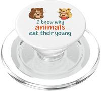 So perché gli animali mangiano i loro giovani genitori divertenti PopSockets PopGrip per MagSafe