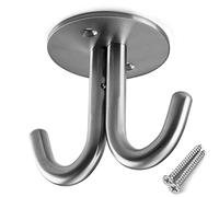 SO-TECH - Gancio doppio da incasso NELE II, in vero acciaio inox, 2 ganci