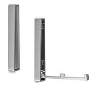 SO-TECH® - Set di 2 ganci pieghevoli BARI 120 x 16 x 15 mm, cromati opachi, per guardaroba, appendiabiti, da incasso, di SO-TECH®