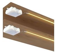 SOAIY 2PCS Stricia LED a Batteria 1M, Catena Luminosa Adesiva 60 LED 2400K, Striscia Luminosa Impermeabile per Armadio, Mobile, Camera da Letto, TV, Bianco Caldo