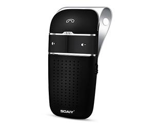 SOAIY S32 Alta qualità Kit Vivavoce Bluetooth Auto Car Bluetooth V4,0 Vivavoce Kit per Auto Wireless Vivavoce Attivazione Automatica GPS e Musica Supporto Connetti 2 celllurali comtemporaneo adatto per iPhone X/8/7/6/6s plus,Samsung,Huawei