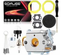 SOAJEE 753-04408 Carburatore compatibile con MTD Cub-Cad BC2090 CC2020 CC2090 MS2550SE RGBV3100 ST2020 Trimmer Soffiatore McCulloch MB320BV MT700 MT705 MT765 MT780 Ryan Ryan obi 7844 3 753-04144