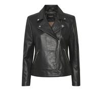 Soaked in Luxury - Giacca in pelle nera con zip asimmetrica - - Jackets - Donna - Nero - M