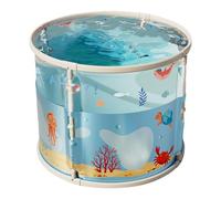Soaking Bathing Tub, portatile Bathtub Pool, ampio design pieghevole, caldo freddo, facile da drenare, per viaggi all'aperto, bambini, campeggio, 27,56 x 25,59 pollici