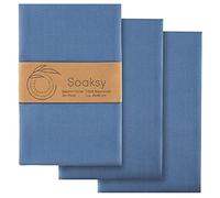 Soaksy Set di 3 strofinacci - 65 x 45 cm - 100% cotone - ca. 220 g/mq - blu