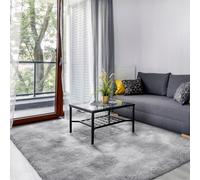 SOANNY Tappeto Grande per Soggiorno, Morbido e Soffice, Ideale per Camera da Letto, Dormitorio e Cameretta dei Bambini, Tappeto Decorativo di Lusso, Tinto a Cravatta, Grigio Chiaro, 150 x 240 cm