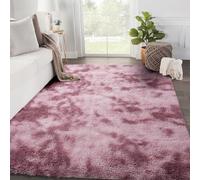SOANNY Tappeto Grande per Soggiorno, Morbido e Soffice, per Soggiorno, Camera da Letto, Dormitorio, Cameretta dei Bambini, Tappeto Decorativo in Tintura a Nodi, Rosa Scuro, 150 x 240 cm