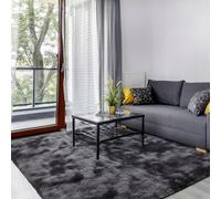 SOANNY Tappeto Grande per Soggiorno, Morbido e Soffice, per Soggiorno, Camera da Letto, Dormitorio, Cameretta dei Bambini, Tappeto di Lusso, Tinto a Cravatta, Grigio Scuro, 150 x 240 cm