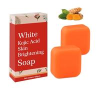 Soap con Acido, 2 Pezzi Acido Cogico Sapone Soap con Acido Cogico, Ovale, Rimozione Macchie Scure per Viso e Corpo, Sbiancante e Illuminante(2x100g)