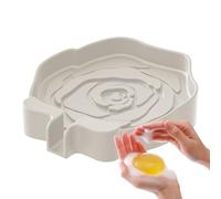 Soap Dish for Shower, Rose Shaped Silicone Soap Holder with Drenage, non-Slip Sponge Mount Tray, Quick-Dry Design, Black/Gray for Sink, Kitchen, Bathroom, Travel, Outdoor, Commercial Use