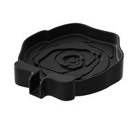 Soap Dish, Silicone Kitchen Sponge Tray, 4.33x4.33x0.67 inches, Non Slip Rose Soap Holder with Drain Holes, Sink Counter Travel Organizer for Shower Bathroom Outdoor RV Commercial Spaces