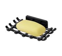 Soap Dish, stile rattan, 5,52 x 3,15 in Sponge Holder Durable & Wall Mountable | Grid Soap Bar Rack Strong Load-Bearing Design, Soaps Dish for Bathroom, Kitchen, Sponge, Brush, Home Organization