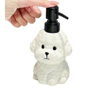 Soap Dispenser, 400ml Ceramic Liquid Dispenser Refillable Hand Lotion Pump Bottles Shampoo | Dog Shape Ceramic Refillable Liquid Lotion Container | Bathroom Hand Soap Dispensers For Kitchen Vanity