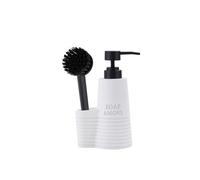 Soap dispenser, Flacone disinfettante for mani in resina Wabi-Sabi Flacone dispenser for detersivo for piatti in bianco e nero ,Dish soap dispenser(White)