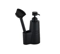 Soap dispenser, Flacone disinfettante for mani in resina Wabi-Sabi Flacone dispenser for detersivo for piatti in bianco e nero ,Dish soap dispenser(Black)