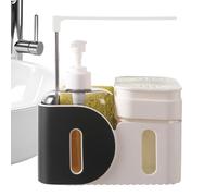 Soap Dispenser | Refillable with Sponge Holder | Hand-Pressed Soap Dispenser | for Household Counter Bathroom Hotel Apartment RV Bathing Face Washing
