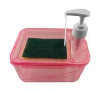 Soap Dispenser With Sponge Holder - 1x Hand Washing Liquid Dispensers, 2 In 1 Dish Soap And Sponge Holder | Convenience Of Use Sink Organizer, Hand And Dish Washer Set For Kitchen, Bathroom