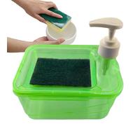 Soap Dispenser with Sponge Holder, 2 In 1 Dish Soap and Sponge Holder, Multifunctional Sink Organizer, Hand and Dish Soap Dispenser Set for Kitchen, Bathroom