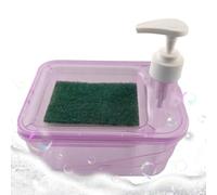 Soap Dispenser With Sponge Holder - Hand Washing Liquid Dispensers, 2 In 1 Dish Soap And Sponge Holder | Convenience Of Use Sink Organizer, Hand And Dish Washer Set For Kitchen, Bathroom