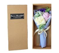 Soap Flower Bouquet - Scented Forever Rosee Carnation, Creativee Gift Box Presentation, Artistic Handmade Floral Arrangement, Elegant Valentine Mother Anniversaryy Accent | Uniquee Appreciation Orname