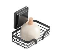 Soap Holder, Case Container, 5.12x3.15 Inches Stainless Steel Space Saving Design, Suction Cup Hooks for Hanging, Bathroom Shower Kitchen Cleaning Storage Organizer for Hotels, Homes, Showers