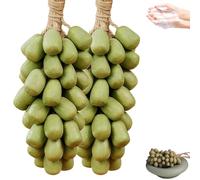 Soap on a rope, sapone a grappolo di grappolo, bar decorativo naturale per viso, corpo e mani, squisita decorazione per la casa e regalo (2 pezzi da 40 pillole)