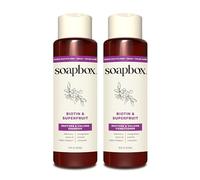 Soapbox Biotin & Superfruit Shampoo & Balsamo Set con Collagene Vegano, Aloe e Burro di Karitè, Confezione da 2 Senza Solfati, Senza Parabeni e Silicone, Prodotti per Capelli Vegani e Colorati, 473,6