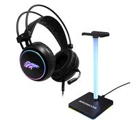 SOAR NFL LED Gaming Headset and Stand, Denver Broncos