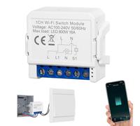 SOARFLY 1PC Interruttore WiFi Alexa, Interruttore Smart Wifi 2.4GHz, Interruttore Alexa Luci Smart Home, DIY Mini Smart Switch Con SmartLife Tuya APP, Interruttores WiFi 1 via/2 vie, Vocale/Timer