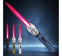 SOARFLY Accendino Jet Flame Antivento Ricaricabile Con Blocco di Sicurezza e Fiamma Regolabile, a Gas Butano per Cucina, Campeggio, Barbecue, Camino, Gas Non Incluso, Blu