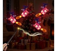 SOARFLY Candele LED Decorazione Natalizia, 12 Pezzi Candele Galleggianti con Telecomando a Bacchetta Magica, Perfect Christmas Decorations per Natale, (la lampada della piccola strega sospesa)