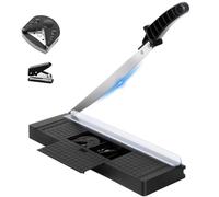 SOARFLY Taglia Carte A4,Precisione Taglia Fogli Con Perforazione Degli Angoli,Taglierina Per Carta A4/B5/A5/B6/B7 Per Casa,Scuola,Ufficio E Artigianato (Taglia Fino A 8 Fogli Di Carta A4)