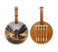 Soaring Snake Vulture Brown Golf Tee Storage Bag - Facile da trasportare e più efficiente nel giocare a golf