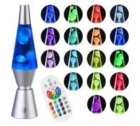 Soarling 14,5" Lampada a Liquido Art Deco, Telecomando 17 Cambio Colori Luci Notturne, Lampada Atmosfera Retro per Decorazione Camera da Letto, Regalo per Bambini/Adulti a Natale, Festa (Argento)