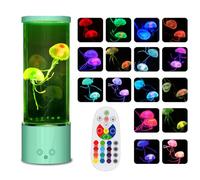 Soarling Lampada medusa, luce notturna a LED per bambini e adulti, lampada oceano, lampada pesce con telecomando, luce d'atmosfera con 17 lampade RGB che cambiano colore in regalo, Verde