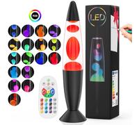 Soarling Lampadalava con Cambio Colore a 17 Colori, 13,5" Lampada Bottiglia con Telecomando, Lavalamp per Bambini e Adulti, Illuminazione Decor per Natale, Compleanno, Festa, Nero