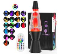 Soarling Lampadalava con Cambio Colore a 17 Colori, 14,5" Lampada Bottiglia con Telecomando, Lavalamp per Bambini e Adulti, Illuminazione Decor per Natale, Compleanno, Festa, Nero