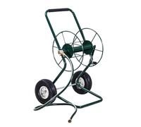 SOARS Carrello Avvolgitubo da Giardino, Avvolgitubo in Metallo con Manico e 2 Ruote Pneumatiche, per Tubi di 3/4", Fino 61 Metri, 71 x 53 x 96,5 cm, Verde