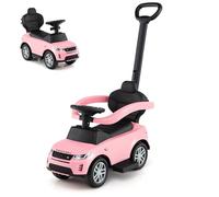 SOARS Macchina Cavalcabile per Bambini 1-3 Anni, Cavalcabile Bambino 3 in 1, Pignée Amovibile, Guida Realistica con Volante, Clacson, Musica, Carico 25 kg, Ruote Antiscivolo, Regali Bambini (Rosa)