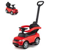 SOARS Macchina Cavalcabile per Bambini 1-3 Anni, Cavalcabile Bambino 3 in 1, Pignée Amovibile, Guida Realistica con Volante, Clacson, Musica, Carico 25 kg, Ruote Antiscivolo, Regali Bambini (Rosso)