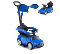 SOARS Macchina Cavalcabile per Bambini con Licenza Mercedes-Benz 3 in 1, Capote Regolabile, Guida Realistica con Volante e Clacson, Capacità di Carico 25 KG, per Bambine e Bambini 1-3 Anni (Blu)