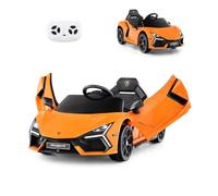 SOARS Macchina Elettrica per Bambini Lamborghini Revuelto 12V con Telecomando, Auto Elettrico a Pedale e Porte Idrauliche, Veicoli con Musica, Clacson e Luci, Carico 25 kg, 3-8 Anni (Arancione)