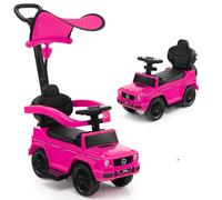 SOARS Mercedes-Benz Macchina per Bambini, Macchina con Barra Scorrevole Rimovibile, Tettuccio Parasole Regolabile, Clacson, Portaoggetti Nascosto, Regalo Bambini 1-3 Anni (Rosato)