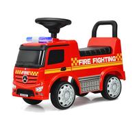 SOARS Mercedes-Benz Portatore Bambino, Camion dei Pompieri Guida Realistica con Fuoco di Gravidanza, Clacson e Musica, Spazio di archiviazione nascosto, Capacità massima 25 kg, Regalo per bambini 1-3