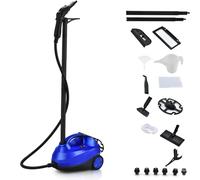 SOARS Pulitore a Vapore Portatile 2000W, Pressione del Vapore: 4 Bar, Massimo 108℃, Preriscaldamento: 5-6 Min, Serbatoio dell'Acqua: 1,5L, con 19 Accessori, per Divano, Pavimento, Finestra (Blu)