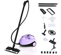 SOARS Pulitore a Vapore Portatile 2000W, Pressione del Vapore: 4 Bar, Massimo 108℃, Preriscaldamento: 5-6 Min, Serbatoio dell'Acqua: 1,5L, con 19 Accessori, per Divano, Pavimento, Finestra (Viola)